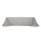 90"x156" Silver Seamless Premium Polyester Rectangular Tablecloth - 220GSM for 8 Foot Table With Floor-Length Drop