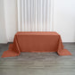 90"x156" Terracotta (Rust Seamless Polyester Rectangular Tablecloth