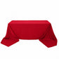 90"x156" Wine Seamless Premium Polyester Rectangular Tablecloth - 220GSM for 8 Foot Table With Floor