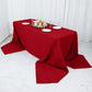 90"x156" Wine Seamless Premium Polyester Rectangular Tablecloth - 220GSM for 8 Foot Table With Floor