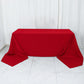 90"x156" Wine Seamless Premium Polyester Rectangular Tablecloth - 220GSM for 8 Foot Table With Floor