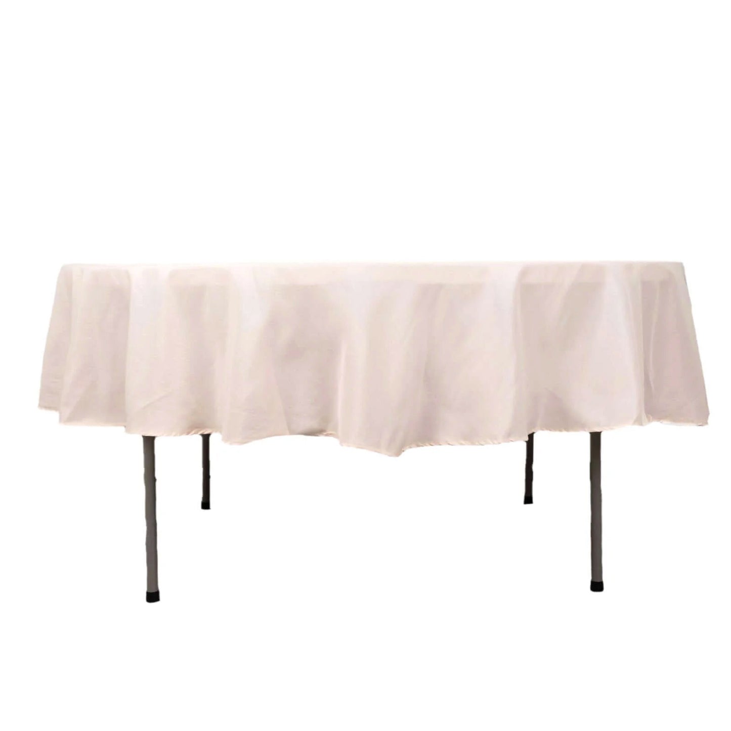 90" Blush Premium Polyester Round Tablecloth - 220GSM