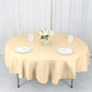 Round Polyester Tablecloth 90 Inch in Beige Color