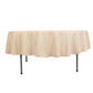 90" Beige Premium Polyester Round Tablecloth - 220GSM