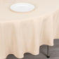 90" Beige Premium Polyester Round Tablecloth - 220GSM
