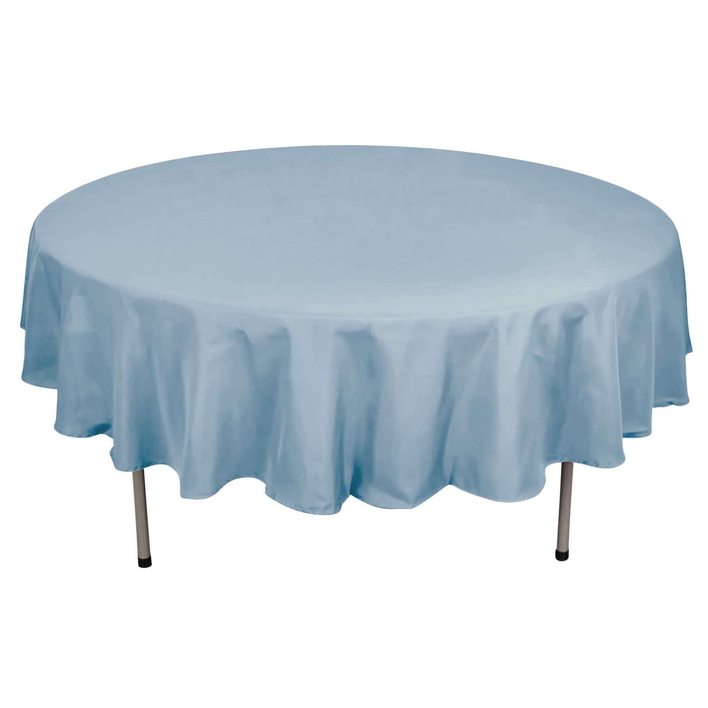 Dusty Blue 90 Inch Polyester Round Tablecloth 