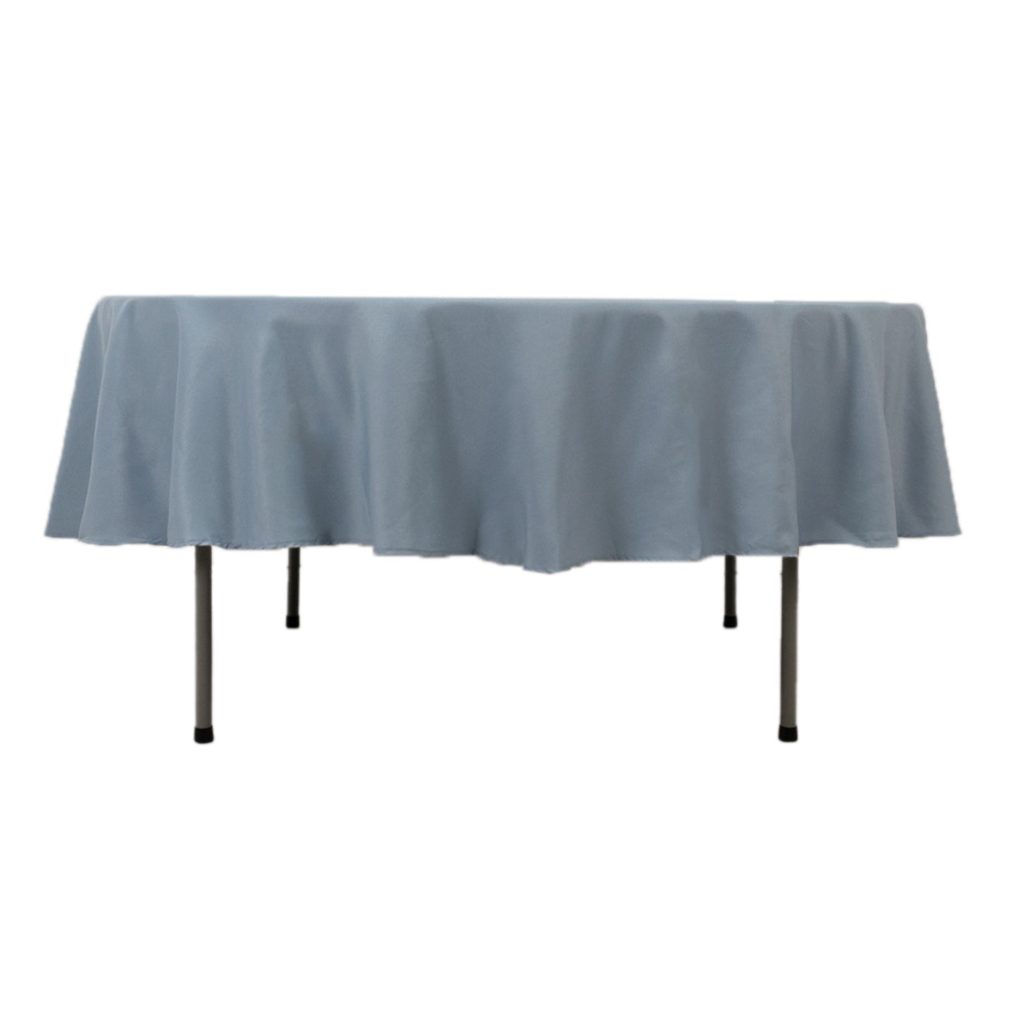 90" Dusty Blue Premium Polyester Round Tablecloth - 220GSM