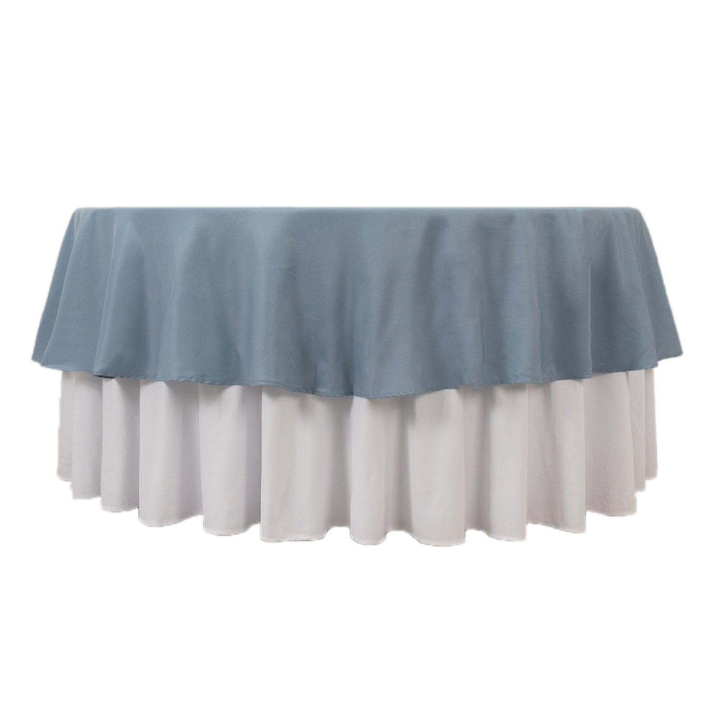 90" Dusty Blue Premium Polyester Round Tablecloth - 220GSM