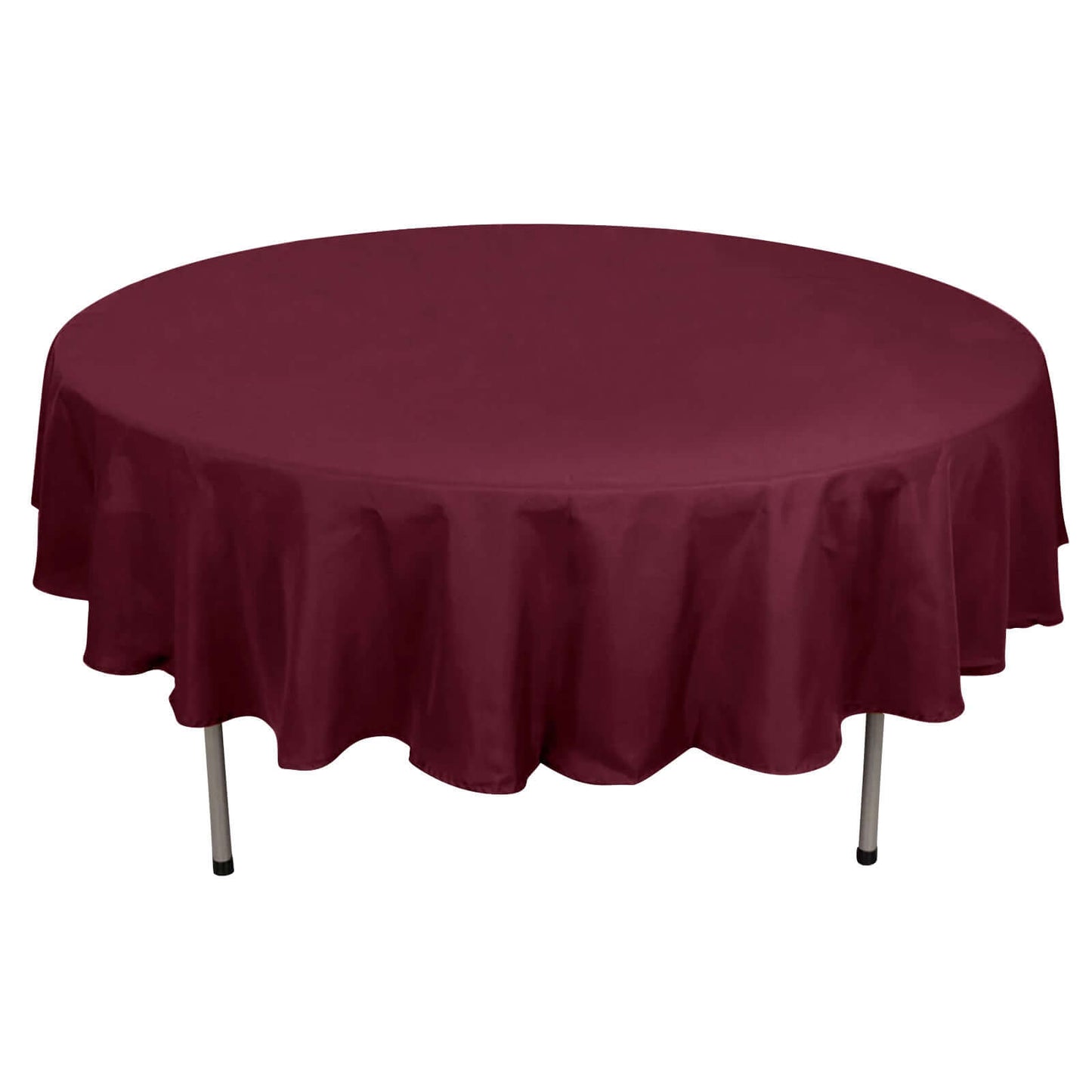 Burgundy Polyester Tablecloth 90 Inch Round