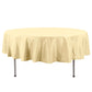 90inch Champagne 200 GSM Seamless Premium Polyester Round Tablecloth