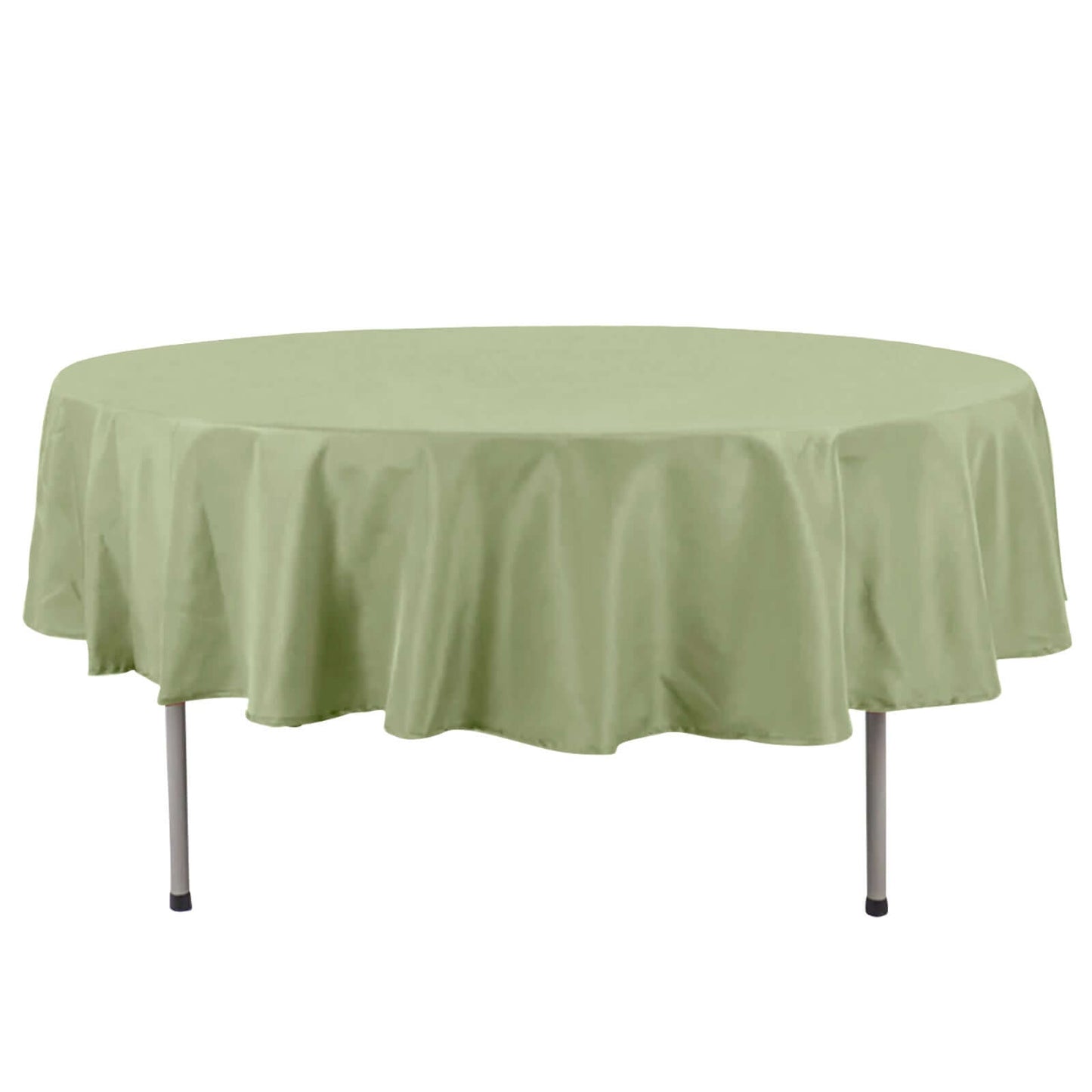 90" Dusty Sage Green Premium Polyester Round Tablecloth - 220GSM