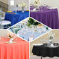 90" Beige Seamless Premium Polyester Round Tablecloth - 220GSM