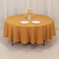 90" Gold Premium Polyester Round Tablecloth - 220GSM