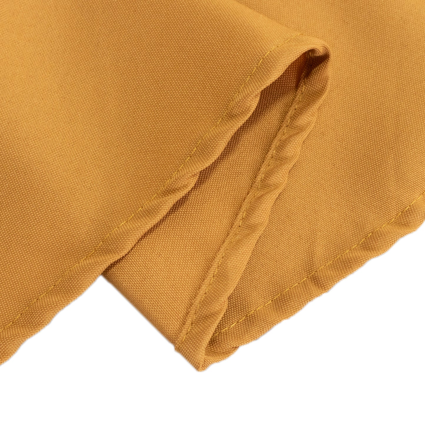 90" Gold Premium Polyester Round Tablecloth - 220GSM