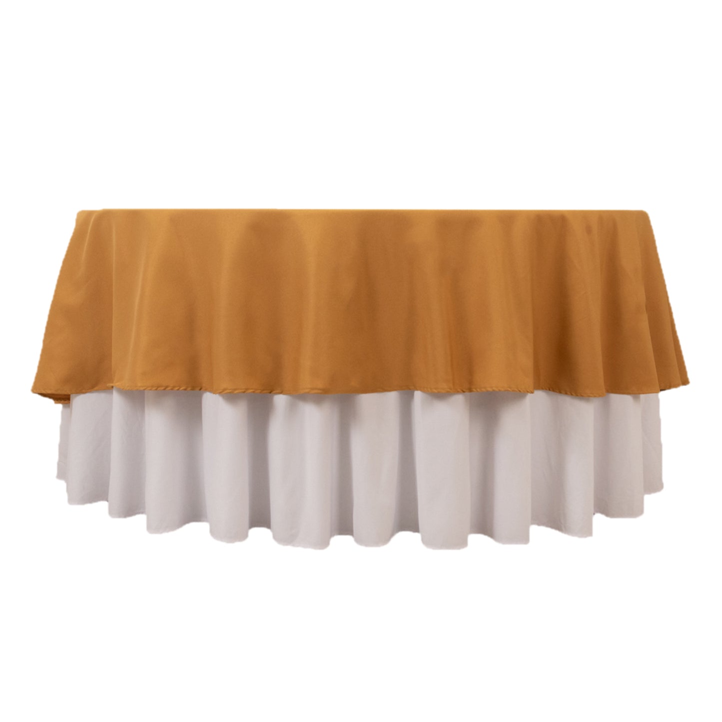 90" Gold Premium Polyester Round Tablecloth - 220GSM