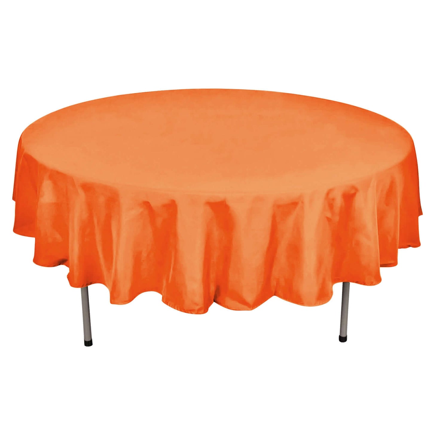 Round Tablecloth 90 Inch In Orange Polyester