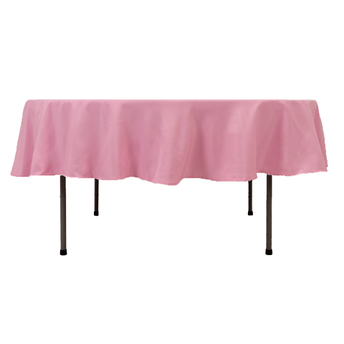 90" Pink Premium Polyester Round Tablecloth - 220GSM