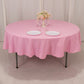 90" Pink Premium Polyester Round Tablecloth - 220GSM