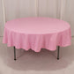90" Pink Premium Polyester Round Tablecloth - 220GSM