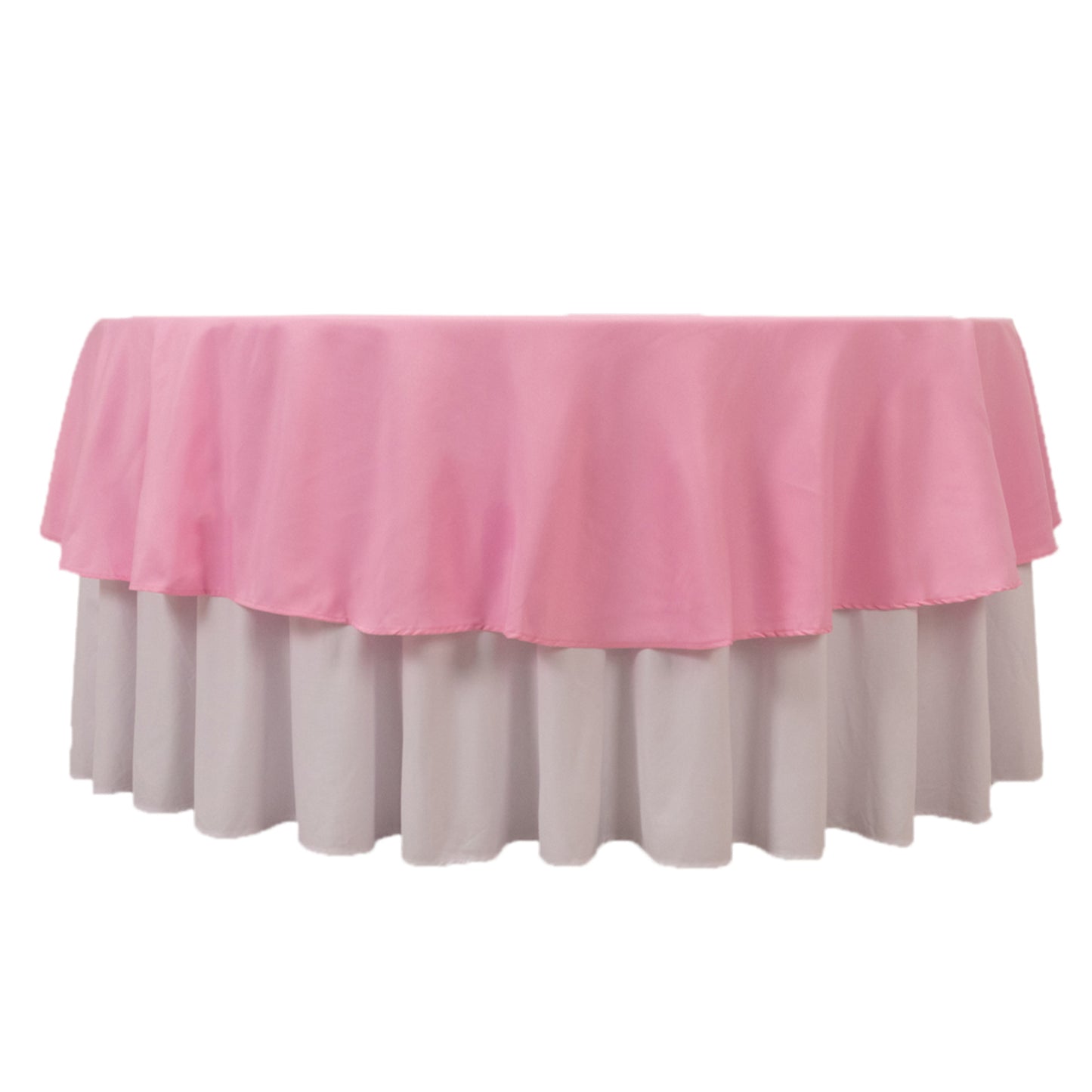 90" Pink Premium Polyester Round Tablecloth - 220GSM