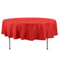 90" Red Premium Polyester Round Tablecloth - 220GSM