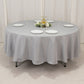 90" Silver Premium Polyester Round Tablecloth - 220GSM