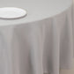 90" Silver Premium Polyester Round Tablecloth - 220GSM