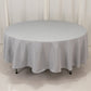 90" Silver Premium Polyester Round Tablecloth - 220GSM