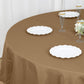 90" Taupe Polyester Round Tablecloth