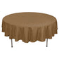 90" Taupe Polyester Round Tablecloth