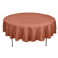 90 Inch Terracotta Round Tablecloth Polyester 