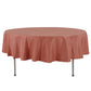 90inch Terracotta 200 GSM Seamless Premium Polyester Round Tablecloth