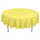 Polyester Round Tablecloth in Yellow 90 Inch