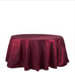 Seamless Burgundy Accordion Taffeta Tablecloth 132 Inch Round