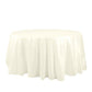 Crinkle Taffeta Seamless Ivory Accordion Round Tablecloth 132 Inch