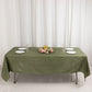 Dusty Sage Green Accordion Crinkle Taffeta Rectangle Tablecloth 60"x102"