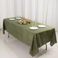 Dusty Sage Green Accordion Crinkle Taffeta Rectangle Tablecloth 60"x102"