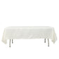 Rectangular Tablecloth 60 Inch x 102 Inch Ivory Accordion Crinkle Taffeta Fabric