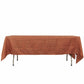 60x102inch Terracotta Accordion Crinkle Taffeta Rectangle Tablecloth