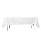White Accordion Crinkle Taffeta 60 Inch x 102 Inch Rectangle Tablecloth