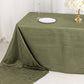 Dusty Sage Green Accordion Crinkle Taffeta Rectangle Tablecloth 90"x156" Seamless for 8 Foot Table With Floor-Length Drop