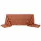 90x156inch Terracotta Accordion Crinkle Taffeta Rectangular Tablecloth