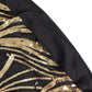 Spandex 30" Round Cocktail Table Cover Black/Gold with Wave Embroidered Sequins - Glamorous Design for Upscale Events