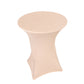 Spandex 36" Round Cocktail Table Cover Blush - Easy to Maintain Stretch Fitted Highboy Tablecloth