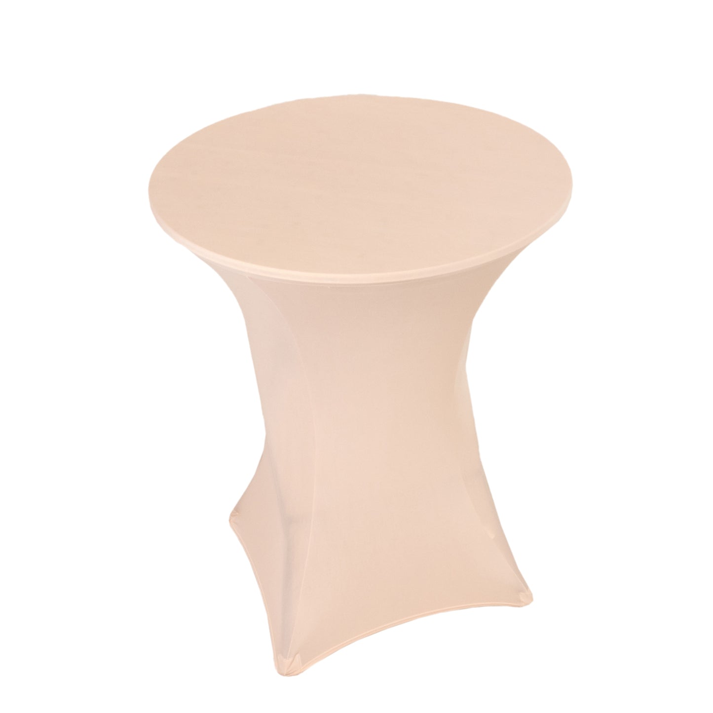 Blush Highboy Spandex Cocktail Table Cover, Fitted Stretch Tablecloth for 33"-36" Dia High Top Tables