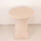 Spandex 36" Round Cocktail Table Cover Blush - Easy to Maintain Stretch Fitted Highboy Tablecloth