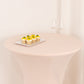Spandex 36" Round Cocktail Table Cover Blush - Easy to Maintain Stretch Fitted Highboy Tablecloth