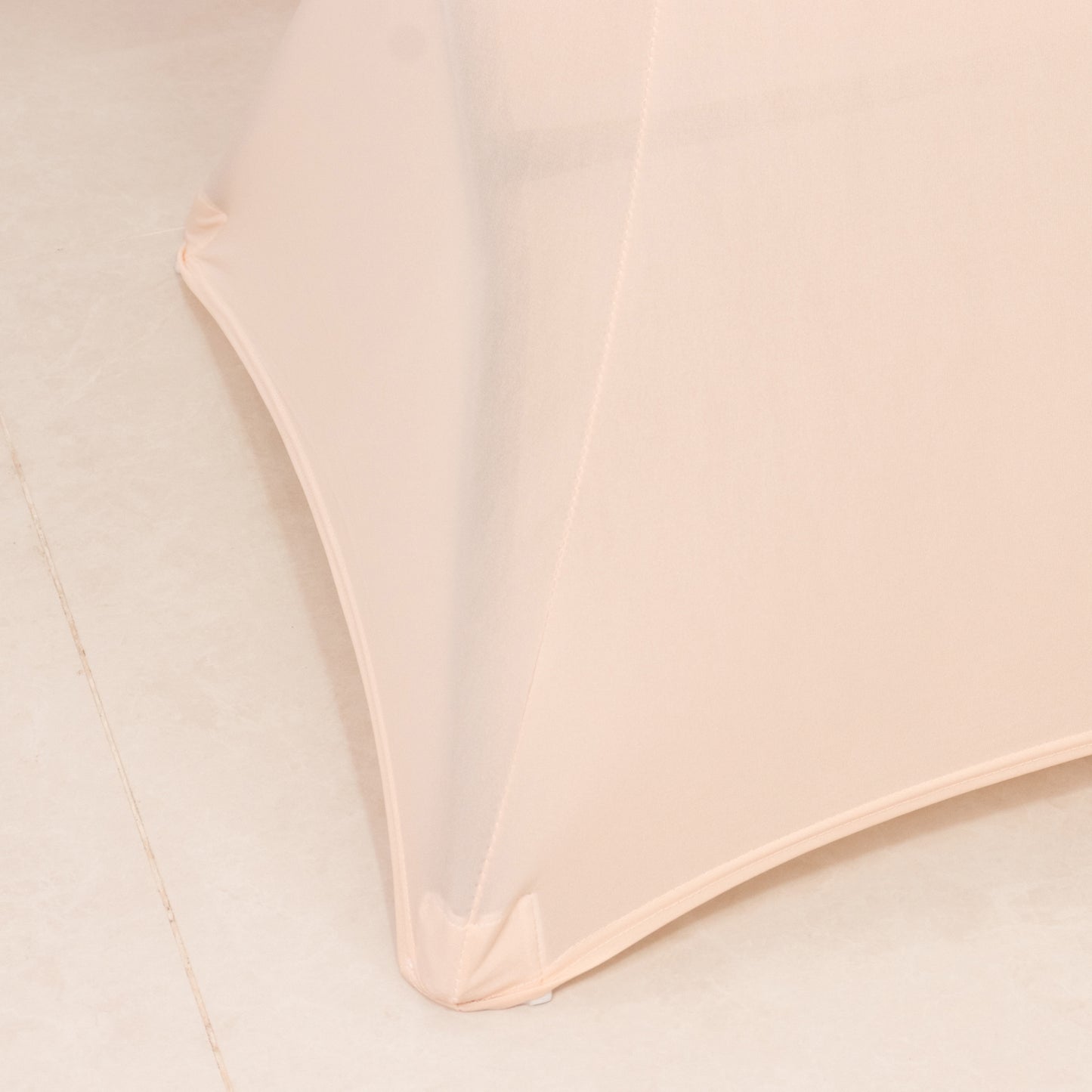 Blush Highboy Spandex Cocktail Table Cover, Fitted Stretch Tablecloth for 33"-36" Dia High Top Tables