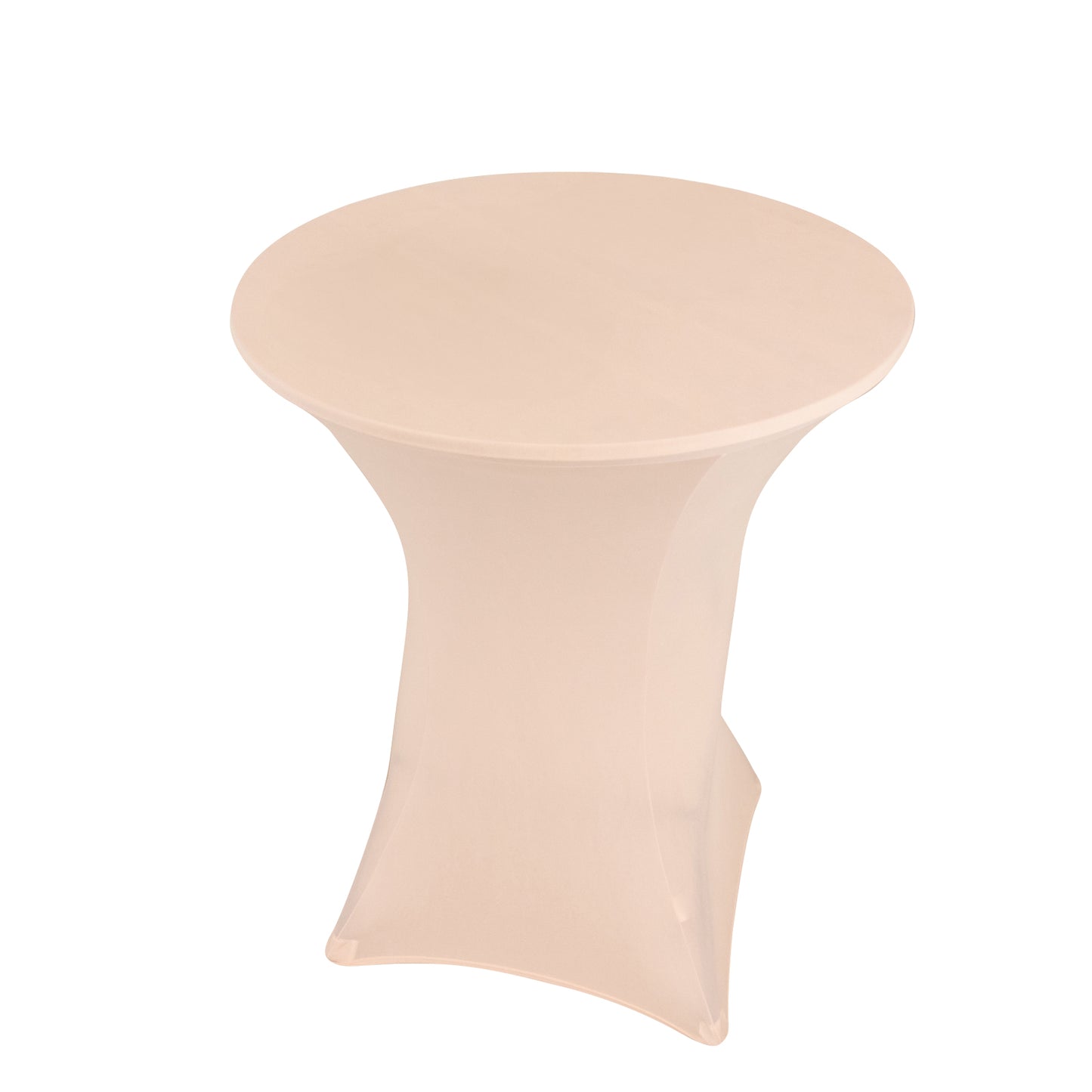 Blush Highboy Spandex Cocktail Table Cover, Fitted Stretch Tablecloth for 33"-36" Dia High Top Tables