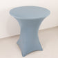 Spandex 36" Round Cocktail Table Cover Dusty Blue - Easy to Maintain Stretch Fitted Highboy Tablecloth